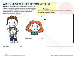 Learning about adjectives with fun activities