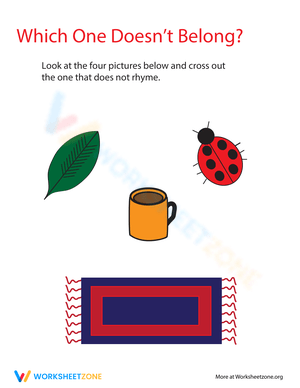 Which One Doesn’t Belong? Fun Rhyming Worksheet