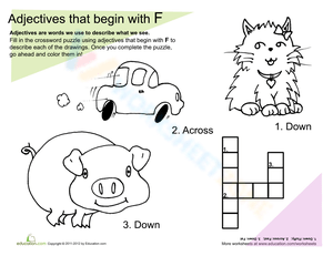 Start Using Adjectives Worksheet