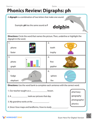 Phonics Review: Digraph ph