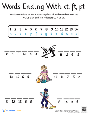 Word Endings: -Ct, -Ft, and -Pt