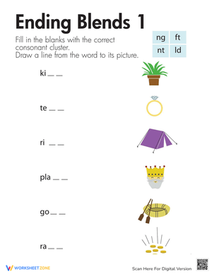 Consonant Ending Blends Practice for Kids
