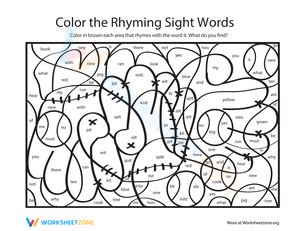Rhyming Sight Words Coloring