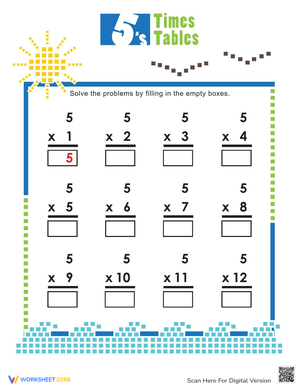 Practice Times Tables with This Worksheet