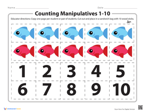 Counting Manipulatives Practice