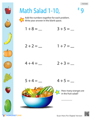 Math Salad 9: Mixed Operations Practice
