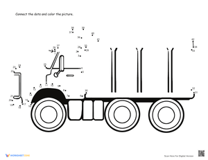 Connect the Dots Dump Truck Worksheet