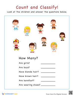 Count and Classify Items for Kids