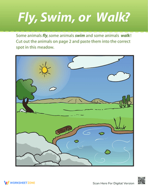 Animal Cut and Paste Worksheet