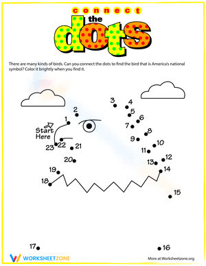Connect Dots Eagle Worksheet