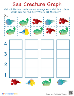 Cut Out Graph: Sea Creatures