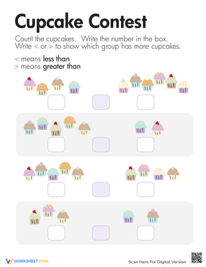 Cupcake Comparing: Comparing Skills Practice