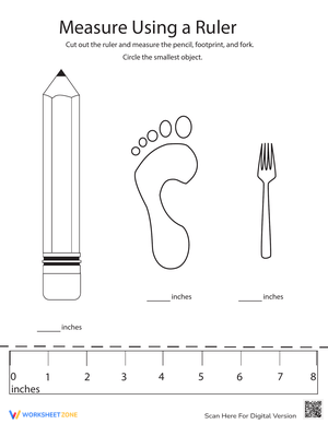 Measuring Length: Using a Ruler Worksheet