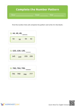 Skip Counting Worksheet | Grade 2 Printable Math