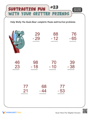 Critter Subtraction Fun: Practice Subtraction