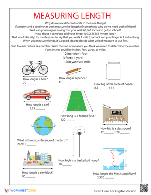 Measurement of Length Worksheet