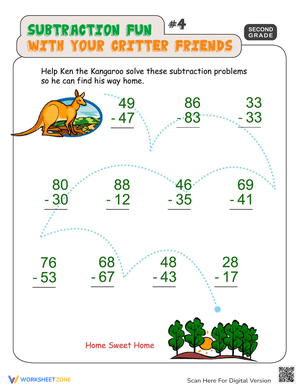 Critter Subtraction Fun