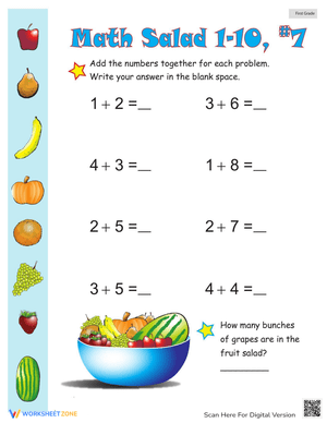 Math Salad Practice Fun