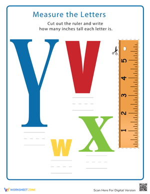 Measure the Letters Worksheet