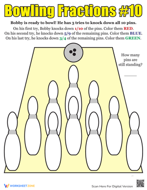 Bowling for Fractions Math Fun