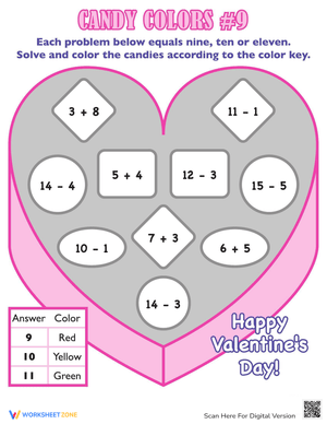 Valentine's Day Math Worksheet