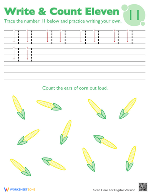 Trace Number 11 Worksheet