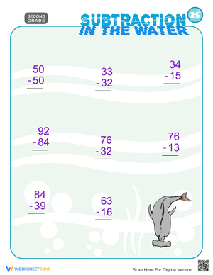 Underwater Subtraction Fun Practice