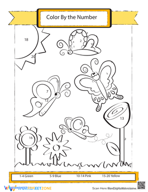 Animal Color by Number Worksheet