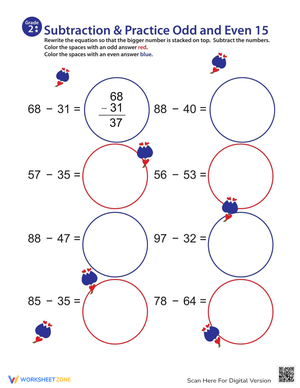Odd Even Subtraction Fun