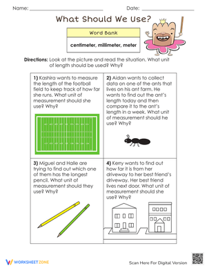 Appropriate Measuring Tools Worksheet