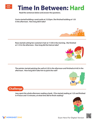 Elapsed Time Word Problems