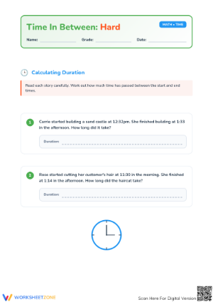 Essential Elapsed Time Word Problems Worksheet | Grade 2
