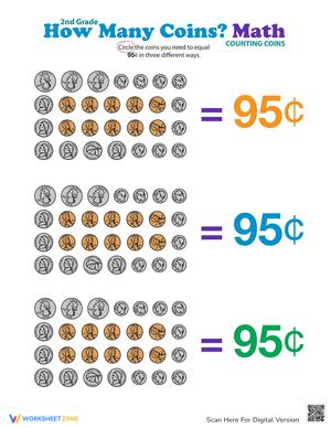 How Many Coins Make 95 Cents?
