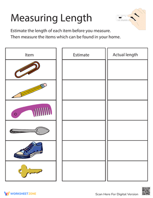 Measure the Length Worksheet