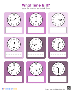 What's the Time Worksheet