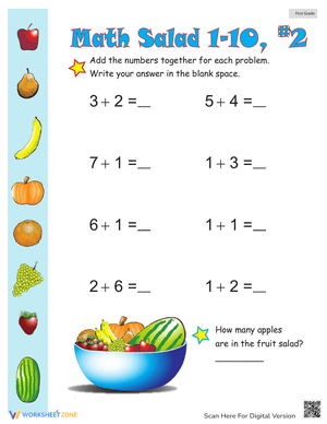 Math Salad Worksheet 2
