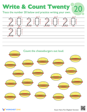 Trace Number 20 Worksheet