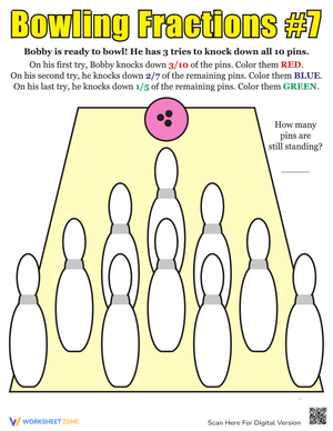 Bowling for Fractions Worksheet