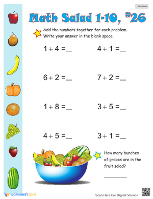 Math Salad Worksheet 26