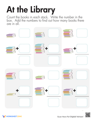 Library Addition Worksheet