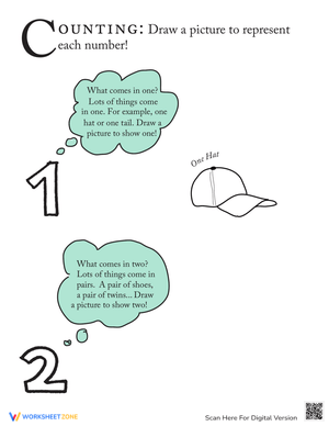 Counting and Drawing Worksheet