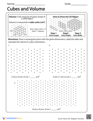 Cubes and Volume: Volume Calculation Practice