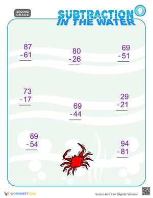 Underwater Subtraction: Subtracting Practice