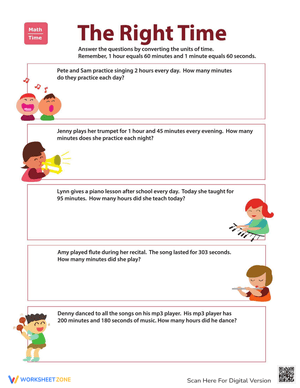 Converting Time: Hours to Minutes Practice