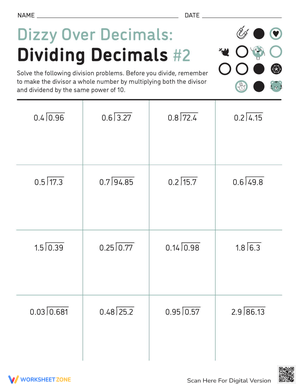 Dividing Decimals: Practice Dividing Decimals
