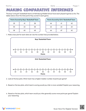 Making Comparative Inferences Worksheet