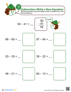 Write Subtraction Equations: Solve Problems