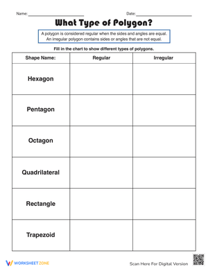 Identify Types of Polygons Worksheet