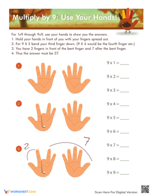 9 Times Table Hand Trick