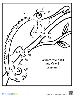 Connect the Dots Chameleon Worksheet